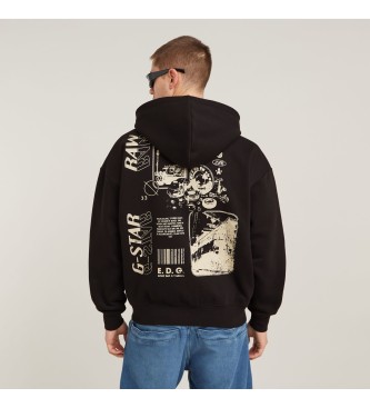 G-Star Sweatshirt Poster Back Graphic Loose preto