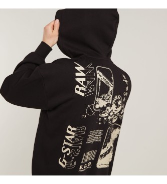 G-Star Sweatshirt Poster Rug Grafisch Los zwart