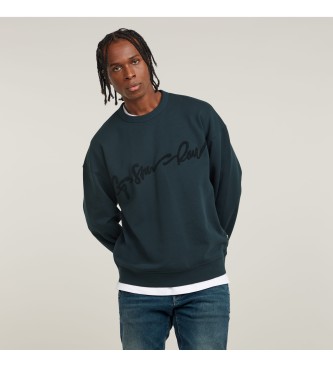 G-Star Sweatshirt Chenille G-Script Loose bl