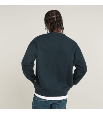 G-Star Sweatshirt Chenille G-Script Loose bleu