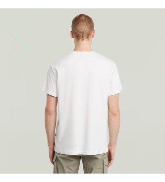 G-Star T-shirt z logo na piersi biały