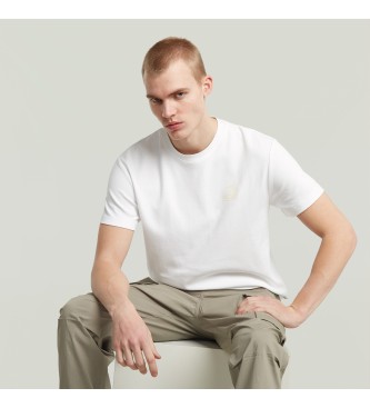 G-Star T-shirt z logo na piersi biały