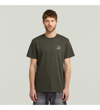 G-Star Koszulka z logo na piersi zielona