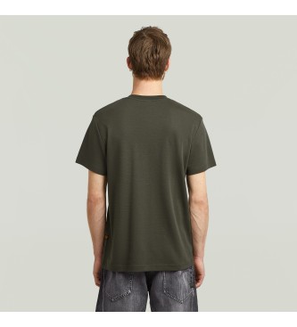 G-Star Koszulka z logo na piersi zielona