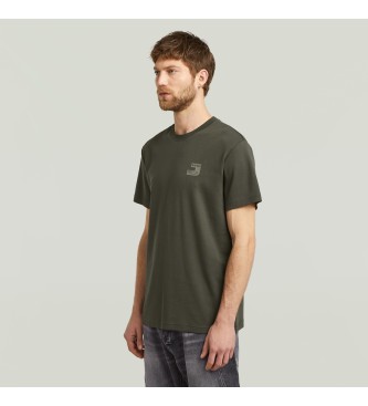 G-Star Koszulka z logo na piersi zielona