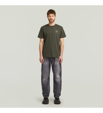 G-Star Koszulka z logo na piersi zielona