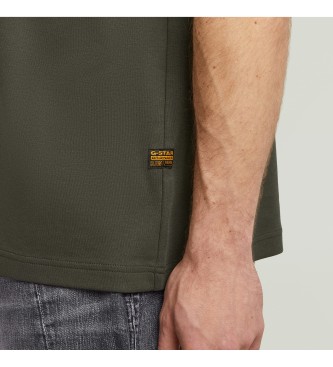 G-Star Koszulka z logo na piersi zielona