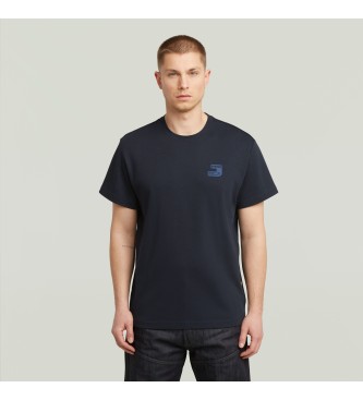 G-Star T-shirt com logtipo no peito azul-marinho