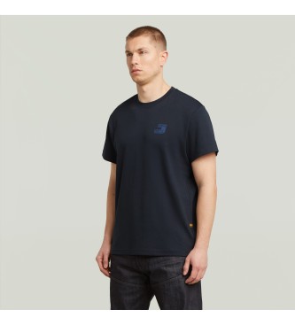 G-Star T-shirt com logtipo no peito azul-marinho