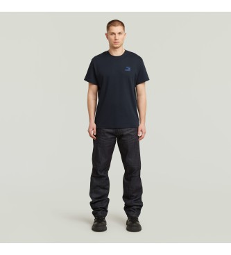 G-Star T-shirt com logtipo no peito azul-marinho