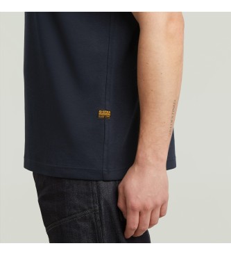 G-Star T-shirt com logtipo no peito azul-marinho