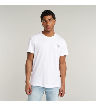 G-Star T-shirt z logo na piersi biały