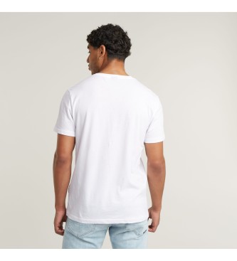 G-Star T-shirt com logtipo no peito branco