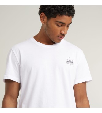 G-Star T-shirt bianca con logo sul petto