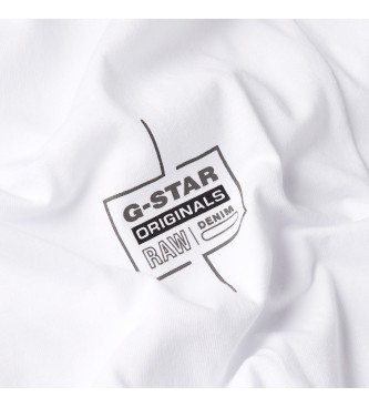 G-Star Chest Logo T-shirt vit