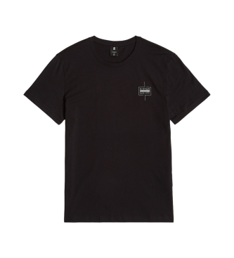 G-Star T-shirt nera con logo sul petto