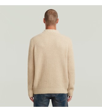 G-Star Gruby sweter w kolorze beżowym