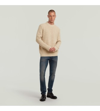 G-Star Gruby sweter w kolorze beżowym