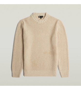 G-Star Gruby sweter w kolorze beżowym