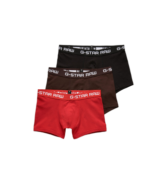 G-Star Pack Of 3 Classic Briefs red, brown, black