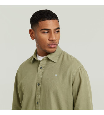 G-Star Camicia verde pulita e regolare