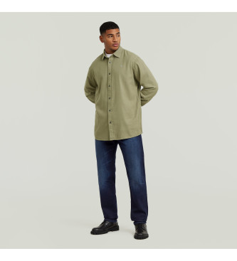 G-Star Camicia verde pulita e regolare