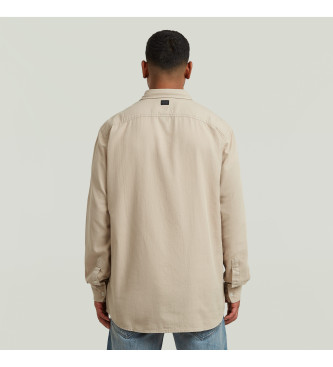 G-Star Camicia beige pulita e regolare