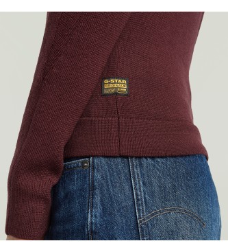 G-Star Core Turtle Slim Sweater burgundy