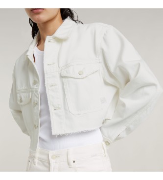 G-Star Cropped Wander Destroyed Jacket white