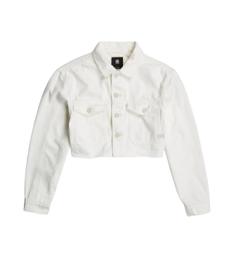 G-Star Cropped Wander Destroyed Jacket white