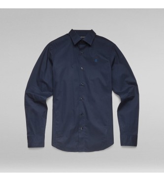 G-Star Camisa Dressed Super Slim azul-marinho