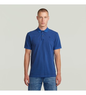 G-Star Polo Dunda Overdyed slim blue