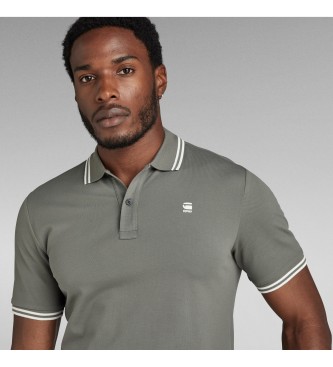 G-Star Polo Dunda Slim Stripe grau