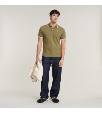 G-Star Polo Dunda Slim Stripe green