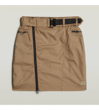 G-Star Brown zipped skirt