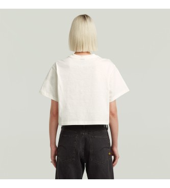 G-Star Felt Logo Boxy T-shirt vit