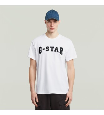 G-Star Camiseta Felt Logo blanco