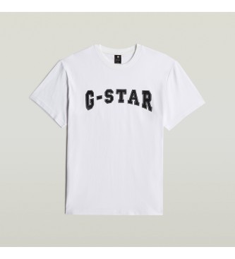 G-Star Camiseta Felt Logo blanco