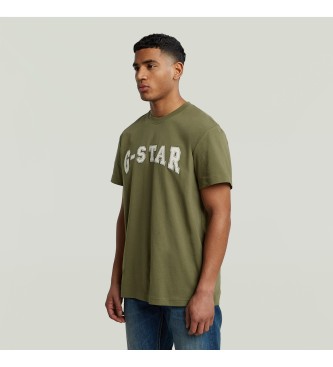 G-Star Camiseta Felt Logo verde