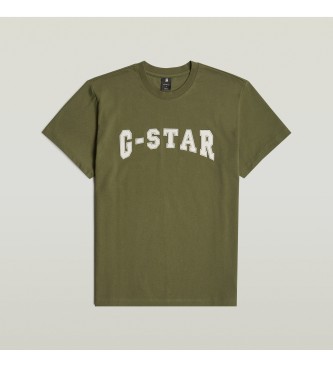 G-Star Camiseta Felt Logo verde