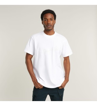 G-Star T-shirt Flock G-Script Loose branca