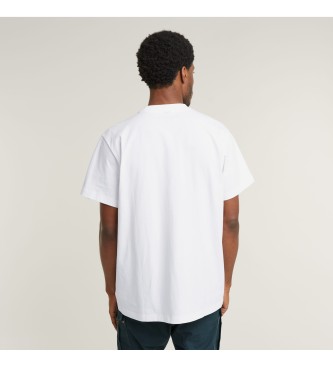 G-Star T-shirt Flock G-Script Loose branca