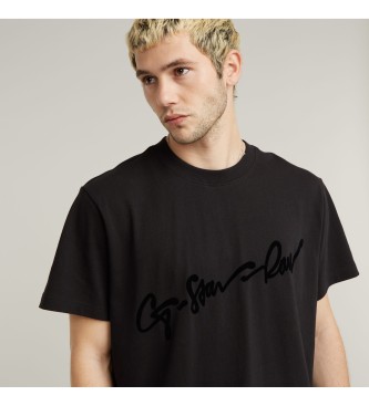 G-Star Flock G-Script Loose Loose T-shirt noir