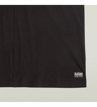 G-Star Frontnaht-T-Shirt schwarz