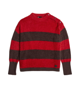 G-Star Jersey Fuzzy stripe loose rojo