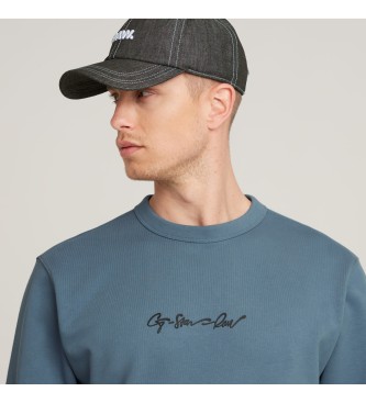 G-Star Sweatshirt G-Script Logo azul