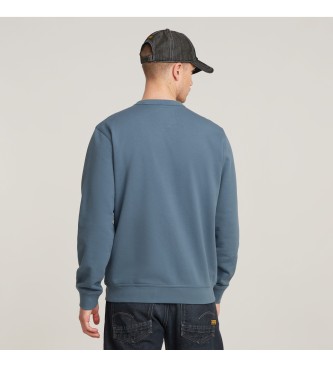 G-Star Sweatshirt G-Script Logo azul