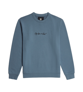 G-Star Sweatshirt G-Script Logo azul