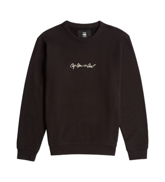 G-Star Sweater G-Script Logo zwart