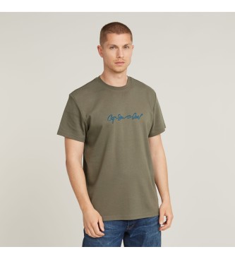 G-Star T-shirt G-script verde